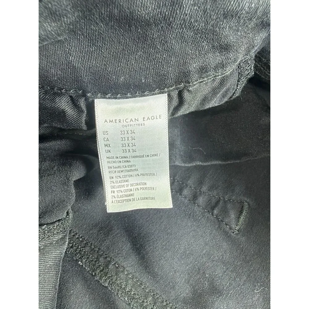 Black American Eagle Next Level Flex Jeans 33x34